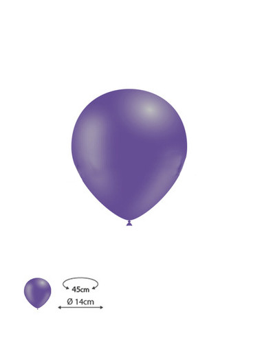 Globos látex púrpura 100 und. 45cm.