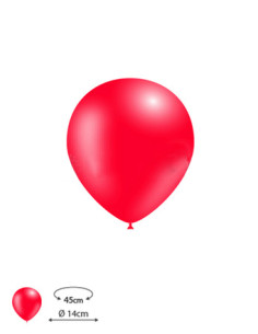 Globos látex rojo 45cm. 100U.|Ducaval | Envios 24/48 horas.