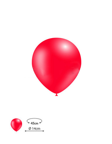 Globos látex rojo 45cm. 100U.|Ducaval | Envios 24/48 horas.