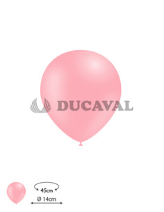 Globos látex rosa baby 100 und. 45cm. Ducaval 2448 horas