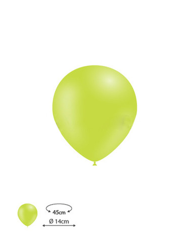 Globos látex verde lima 100 und 45cm. |Ducaval | Envios 24/48 horas
