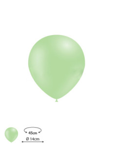 Globos látex verde menta 100 und. 45cm | Ducaval | Envíos 24/48 horas