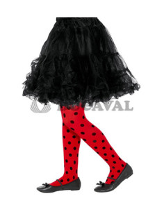 Medias rojas lunar negro inf