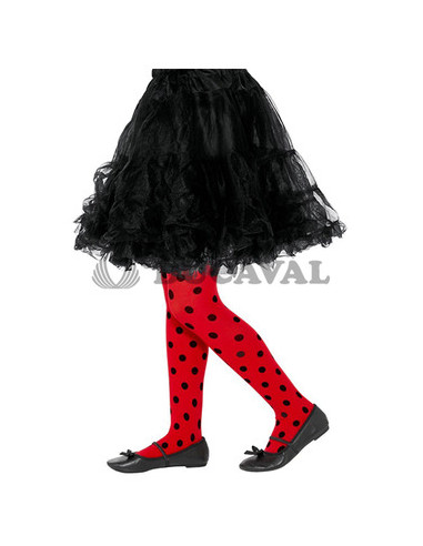 Medias rojas lunar negro inf