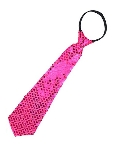 Corbata lentejuelas fucsia