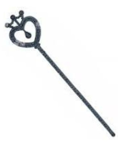 Varia negra corazón 30cm