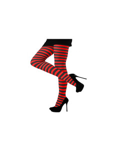 Pantys rayas rojas y negras adulto| Ducaval | Envíos 24/48 horas