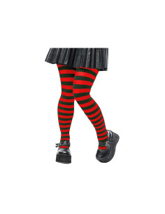 Pantys rayas roja/negra para niña| Ducaval | Envíos 24/48 horas
