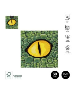 Servilletas ojo dino doble capa 30UND | Ducaval | Envías 24/48 horas 