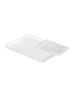 Bandeja carton blanca blonda rectang 22X28CM | Ducaval | Envías 24/48