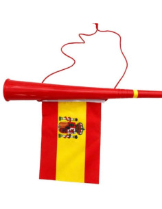 Trompeta bandera España 35cm | Ducaval | Envías 24/48 horas