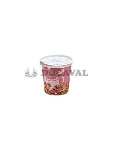 Vaso cartón con tapa 12ud  Disfraces Ducaval