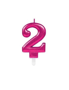 Vela rosa número 2 | Ducaval | Envíos 24/48 horas