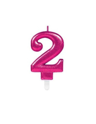 Vela rosa número 2 | Ducaval | Envíos 24/48 horas