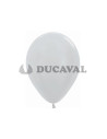 Globo látex satín plata 12.5cm 100ud | Ducaval | Envíos 24/48 horas 