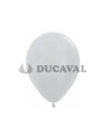 Globo látex satín plata 12.5cm 100ud | Ducaval | Envíos 24/48 horas 