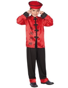 Disfraz de Chino rojo y negro