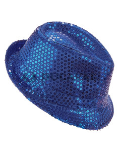 Sombrero lentejuelas azul royal