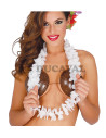 Collar hawaiano blanco  Disfraces Ducaval