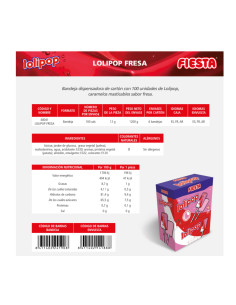 Lollipop Fresa 12g 100u