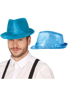 Sombrero lentejuelas azul