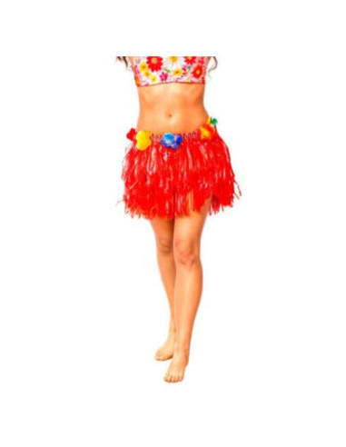 Falda Hawaiana 30cm roja| Ducaval | Envíos 24/48 horas