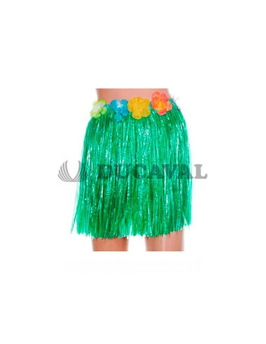 Falda Hawaiana 40cm verde  ¡Compra la tuya ahora y disfruta del veran