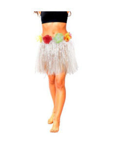 Falda Hawaiana 30cm blanca | Ducaval | Envíos 24/48 horas