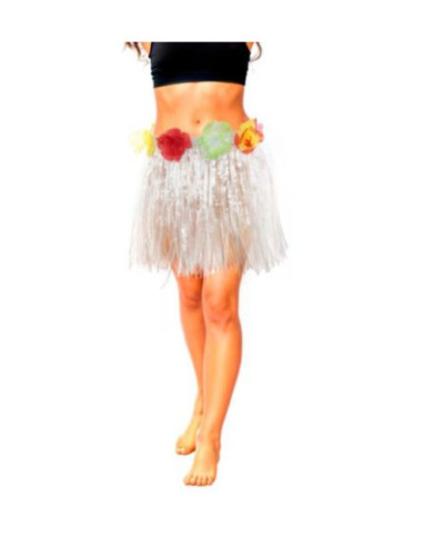 Falda Hawaiana 30cm blanca | Ducaval | Envíos 24/48 horas