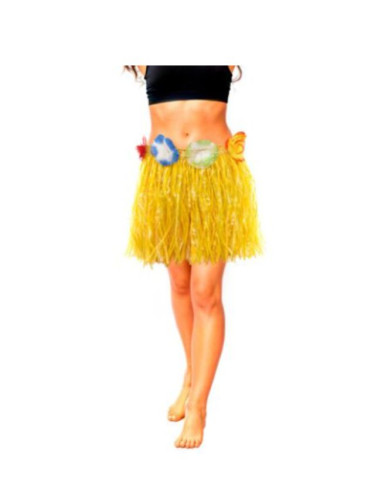 Falda Hawaiana 30cm amarilla | Ducaval | Envíos 24/48 horas