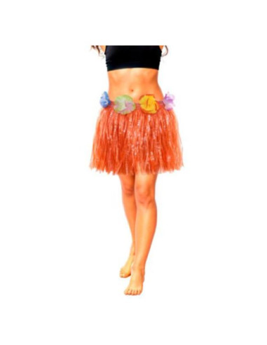 Falda Hawaiana 30cm naranja | Ducaval | Envíos 24/48 horas