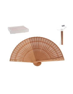 Abanico sándalo natural 22cm | Ducaval | Envías 24/48 horas 
