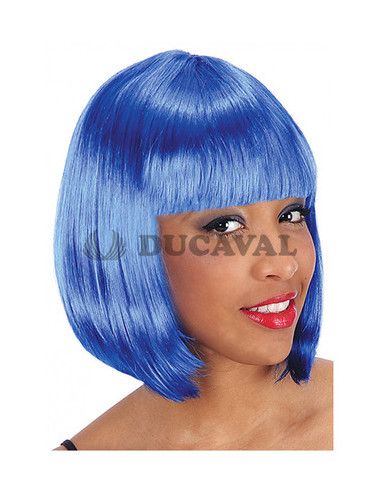 Peluca Pin Up Azul Disfraces Ducaval