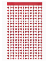 Cortina foil corazones rojos 1x1.90m 1ud | Ducaval | Envías 24/48 hor