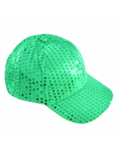 Gorra lentejuela verde