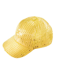 Gorra de lentejuelas oro