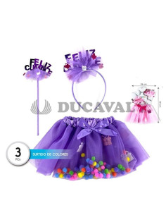 Set tutú y diadema feliz cumple