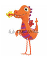 Globo foil dragon andador