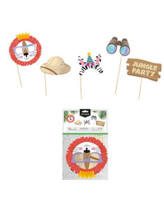 Accesorios photocall jungla cartón 5ud | Ducaval | Envíos 24/48 horas