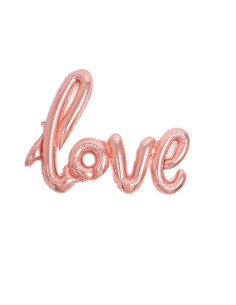 Globo poliamida palabra LOVE oro rosado 102cm | Ducaval | Envíos 24/4