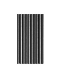 Caña mojito papel bio negra 15cm 25 uds | Ducaval | Envías 24/48 hora