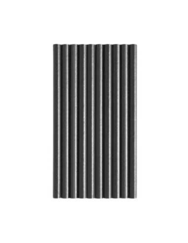 Caña mojito papel bio negra 15cm 25 uds | Ducaval | Envías 24/48 hora