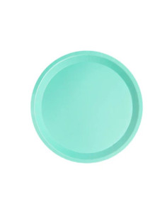 Plato llano verde menta BIODEGRADABLE 17cm 12ud | Ducaval | Envíos 24