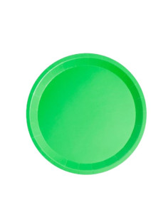 Plato llano verde BIODEGRADABLE 20.5cm 10ud | Ducaval | Envíos 24/48 