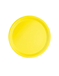 plato llano amarillo BIODEGRADABLE 20.5cm 10ud | Ducaval | Envíos 24/