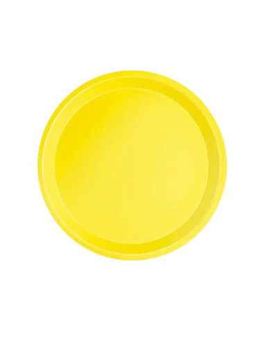 plato llano amarillo BIODEGRADABLE 20.5cm 10ud | Ducaval | Envíos 24/