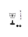 Copa agua calavera pie negro reutilizable 220cc 3ud| Ducaval | Envíos
