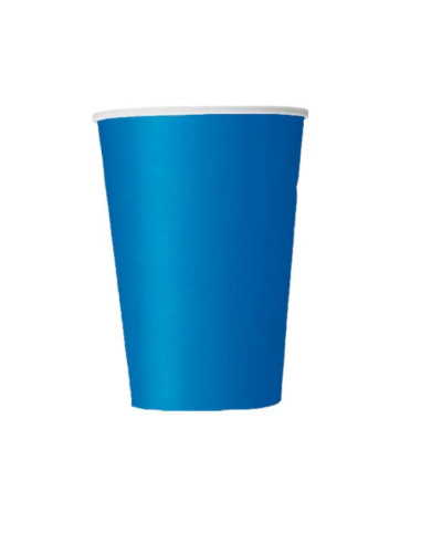 Vaso azul cartón bio 270cc 10ud | Ducaval | Envíos 24/48 horas
