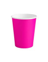 Vaso rosa fucsia cartón bio 270cc 10ud | Ducaval | Envíos 24/48 horas