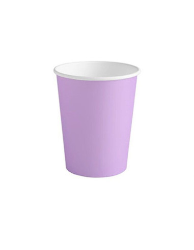 Vaso lavanda cartón BIODEGRADABLE 270cc 10ud | Ducaval | envios 24/48